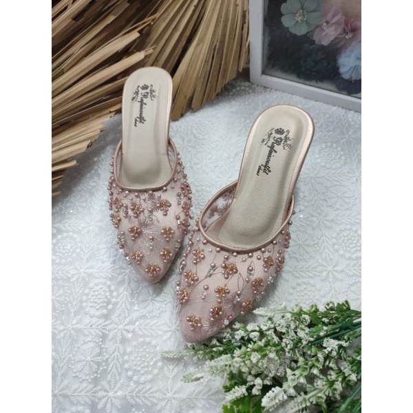 sepatu rafaizoutfit marrika rosegold tinggi 7cm lancip