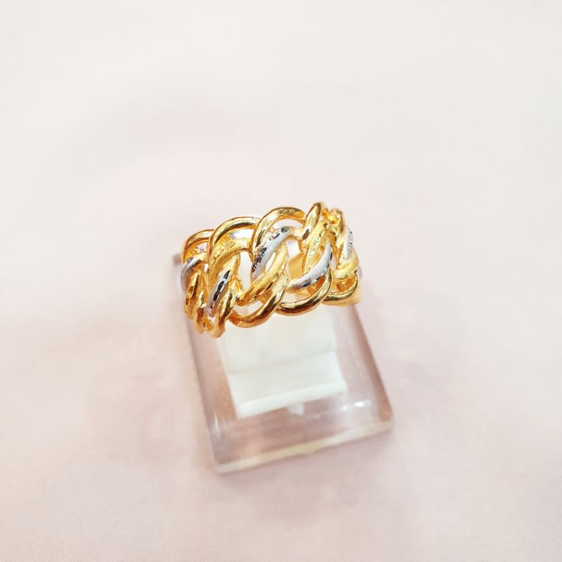 Cincin rantai coco emas asli kadar 375 8K