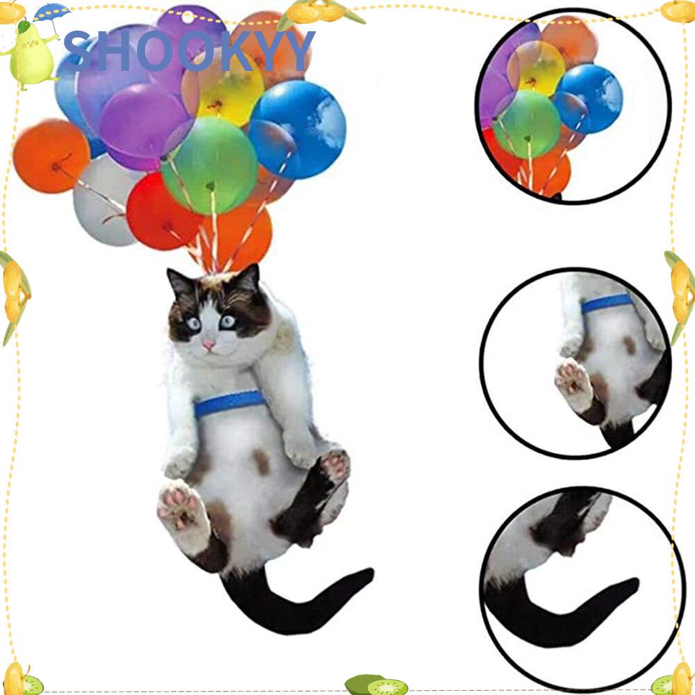 Chookey Ornamen Gantung Desain Kucing Terbang Balon Warna-Warni Untuk Dekorasi Interior Mobil