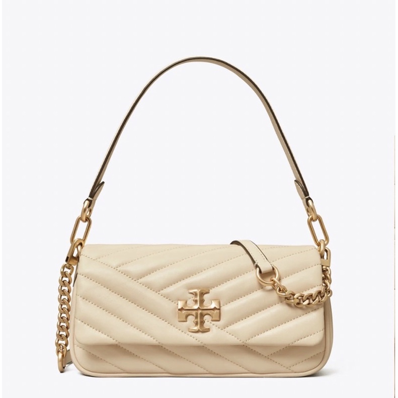 tory Burch  KIRA CHEVRON SMALL FLAP SHOULDER BAG   NEW CREAM
