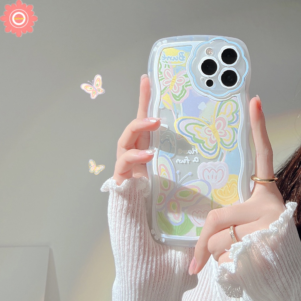 Soft Case TPU Motif Fairy Butterfly Untuk iPhone 11 13 12 Pro MAX 7 8 6 6s Plus XR X XS MAX SE 2020