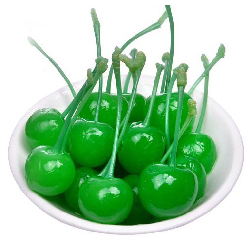 Buah Ceri Tangkai @4 PCS  (MERAH dan HIJAU) / Buah Cherry / Cerry / Buah Ceri Merah / Buah Cery Kue 