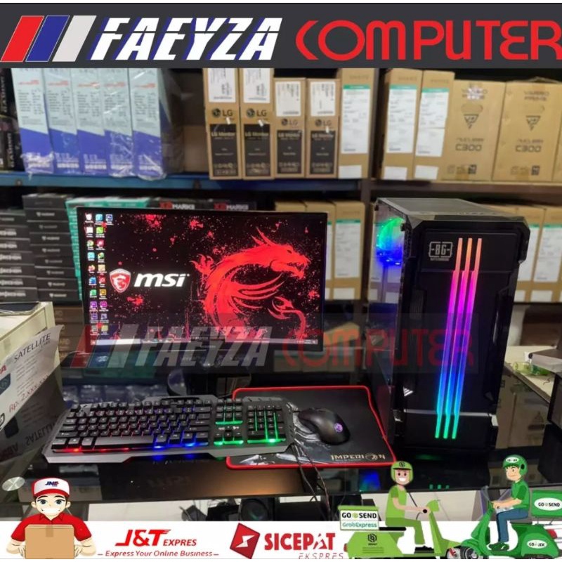 CPU PC GAMING RYZEN 5 4600G WITH RADEON VEGA HDD 1TB SSD 120gb LENGKAP
