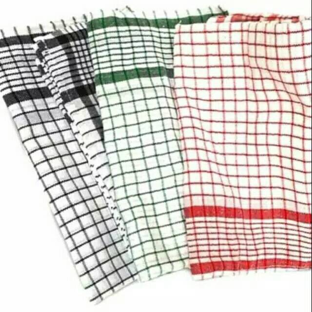 kain serbet lap meja dapur kotak