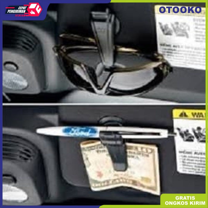 Penjepit Sun Visor Clip Jepitan Mobil Kacamata Etoll Kartu Parkir Uang