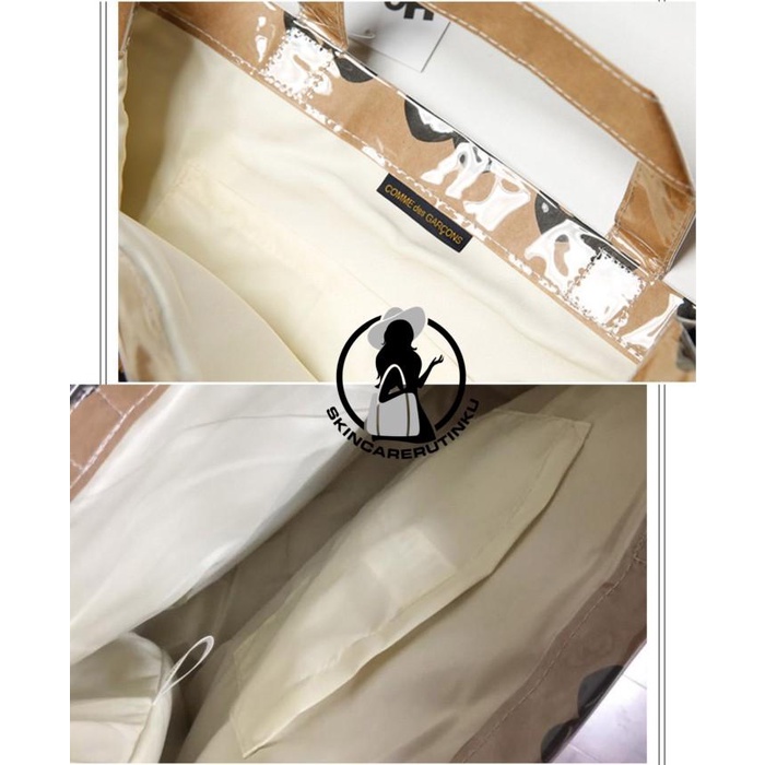 Comme Des Garcons CDG Tote Bag in Kraft Plastic Emoji - ORIGINAL CDG