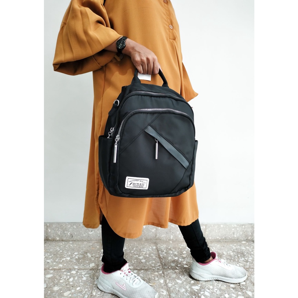 Terbaru! Ransel Wanita Import Farnell Tas Fashion Korea Jinjing Selempang 80-15  Stylish Backpack 3 in 1