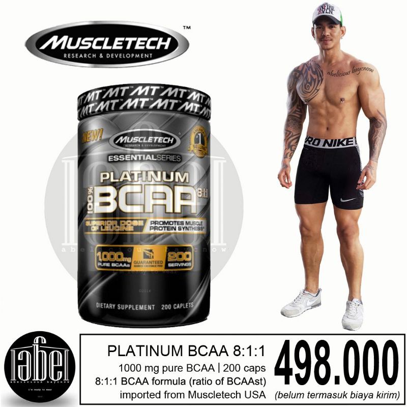MUSCLETECH PLATINUM BCAA 811 - MT PLATINUM BCAA 811 - BCAA - AMINO - SUPLEMEN FITNES - SUPLEMEN OTOT