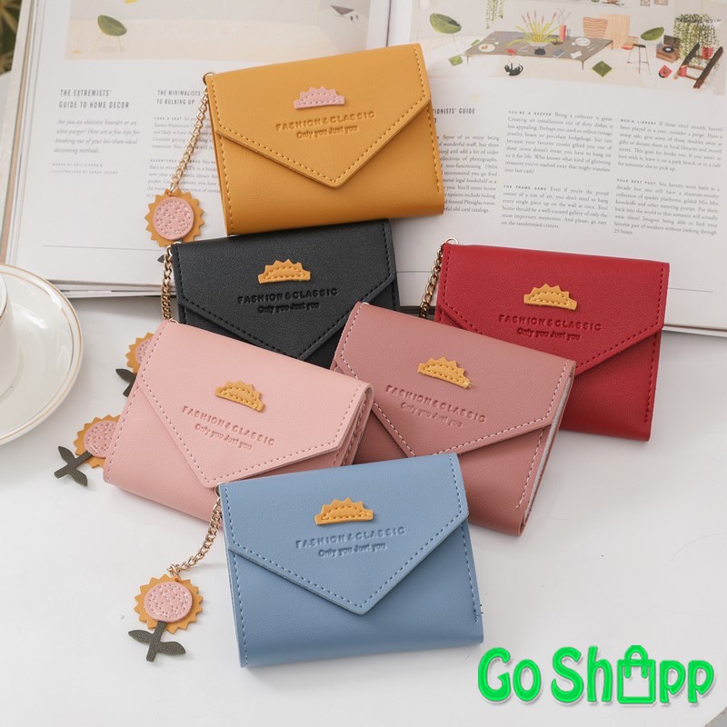 Dompet Wanita Import Fashion Korea - Dompet Wanita Kulit PU - Dompet Lipat Gantungan Pohon [PD12]