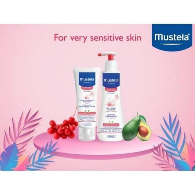 MUSTELA Very Sensitive Skin Soothing Moisturizing Cream 40ml Facial Cream Kulit Sensitif