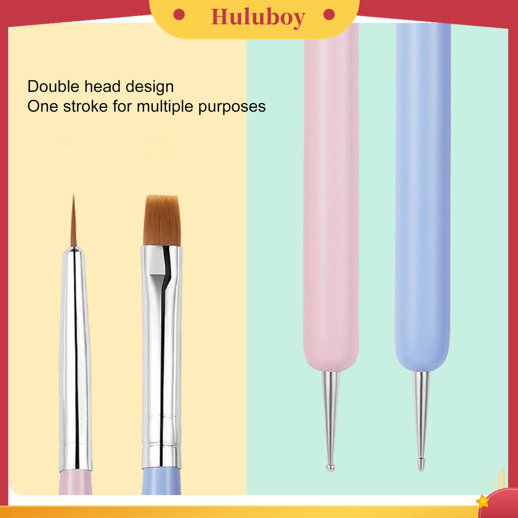 Huluboy Huluboy♡ 6pcs / Set Pen Liner Kuku Warna Macaron Untuk Nail Art
