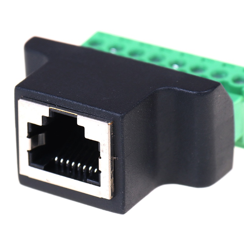 Adapter Extender Kabel Ethernet RJ45 Female Ke Terminal Sekrup 8