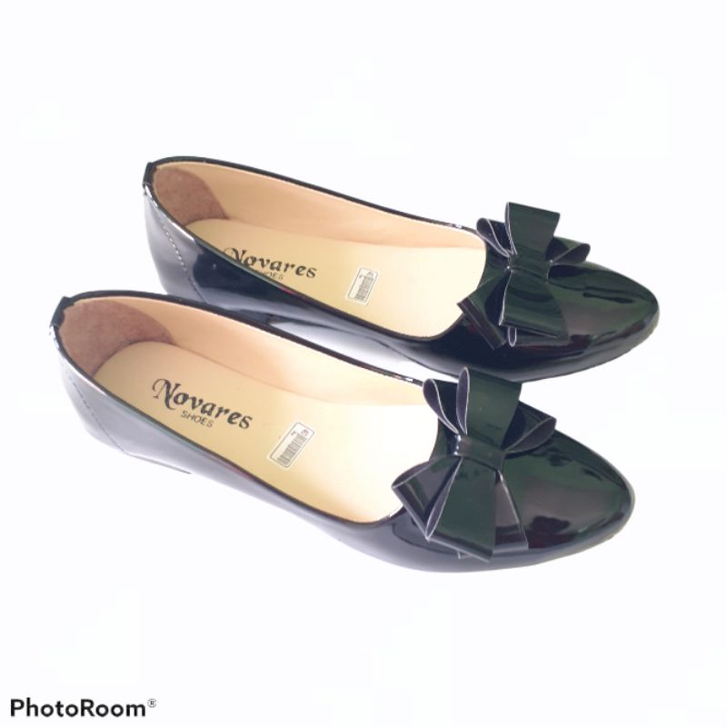 WR FLATSHOES  SEPATU WANITA FLATSHOES GLOSSY PREMIUM NS-1