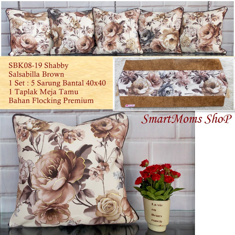  SARUNG  BANTAL  KURSI  TAMU  SET MEWAH  PREMIUM SHABBY CHIC 