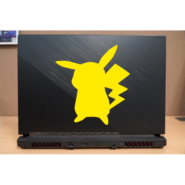 

stiker laptop pikachu 1 custom cutting stiker murah