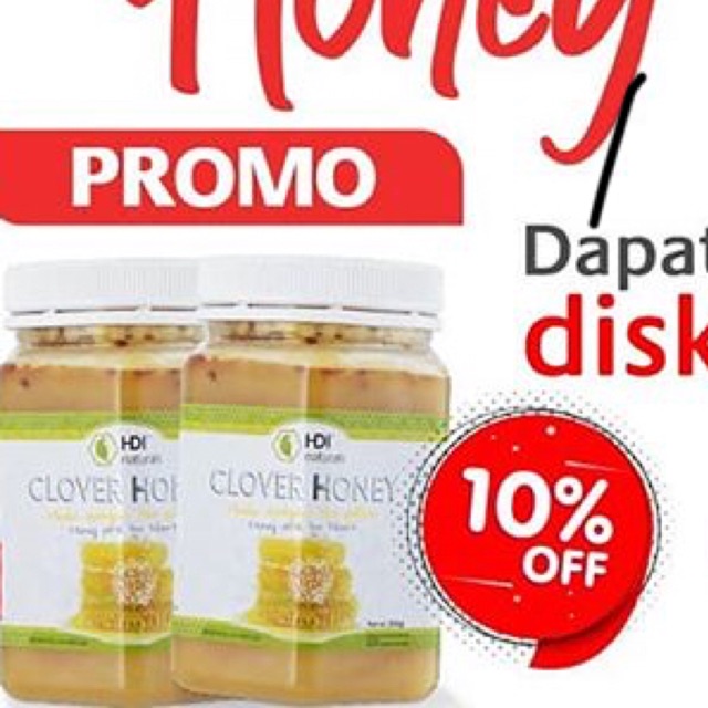 PROMO 2 botol Clover Honey HDI 500gr