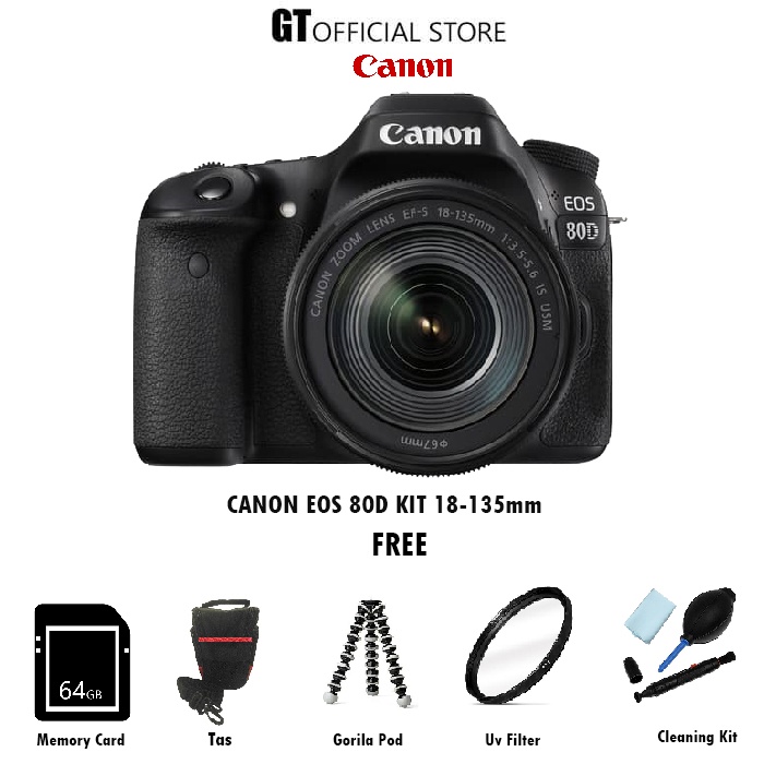 KAMERA CANON EOS 80D KIT 18-135 IS USM NANO USM / EOS 80 D