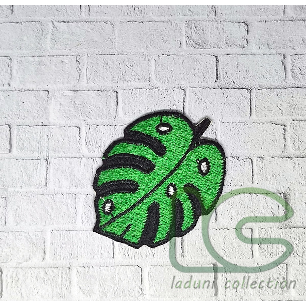 PATCH BORDIR DAUN MONSTERA / PATCH BORDIR TEMPEL MONSTERA