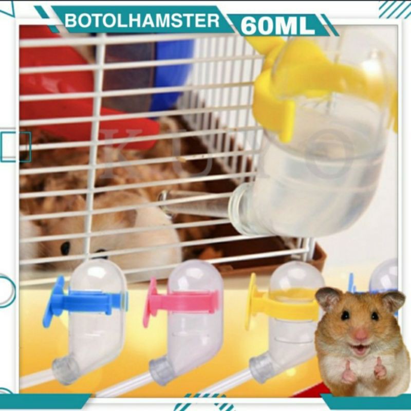 BOTOL MINUM 60ML BOTOL MINUM HAMTER KELINCI KUCING ANJING MARMUT HAMSTER