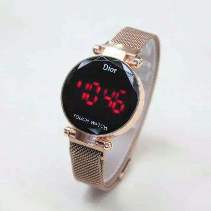 Jam tangan fashion wanita LED magnet