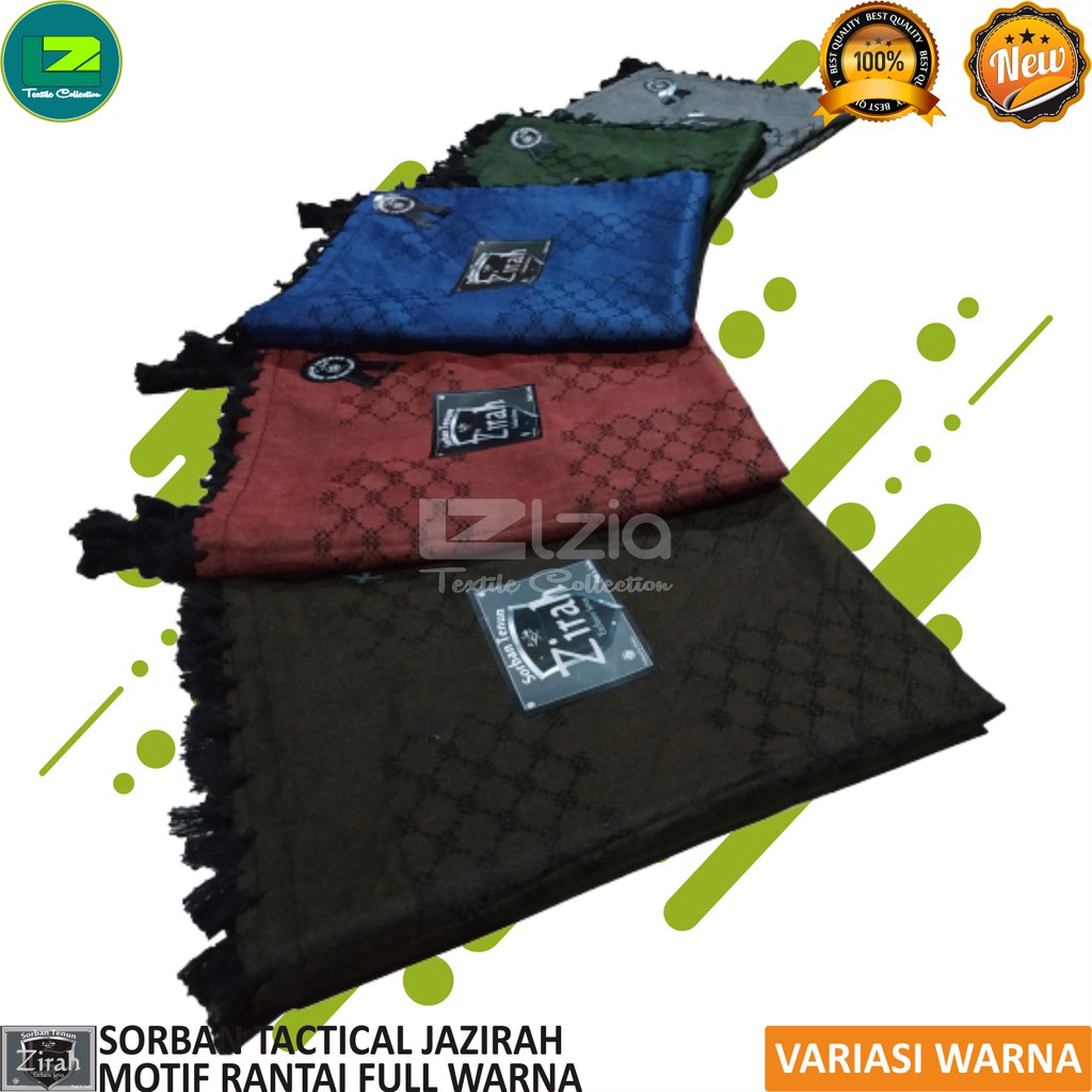 SORBAN TACTICAL SORBAN MOTIF RANTAI JAZIRAH FULL WARNA