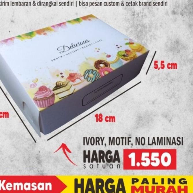 

Paling Disukai ❅ Dus Donat Kecil / Dus Roti 18,5 x 14 X 5,5 cm (50 pcs )