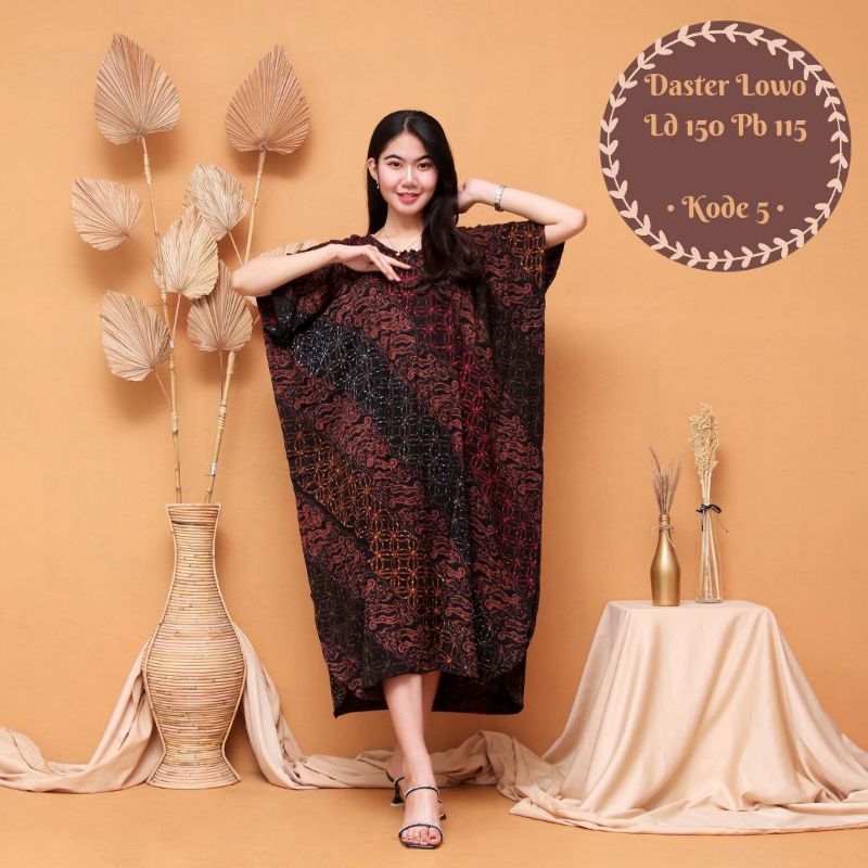 Daster Lowo Batik Cap Halus Hitaman Jumbo Busui