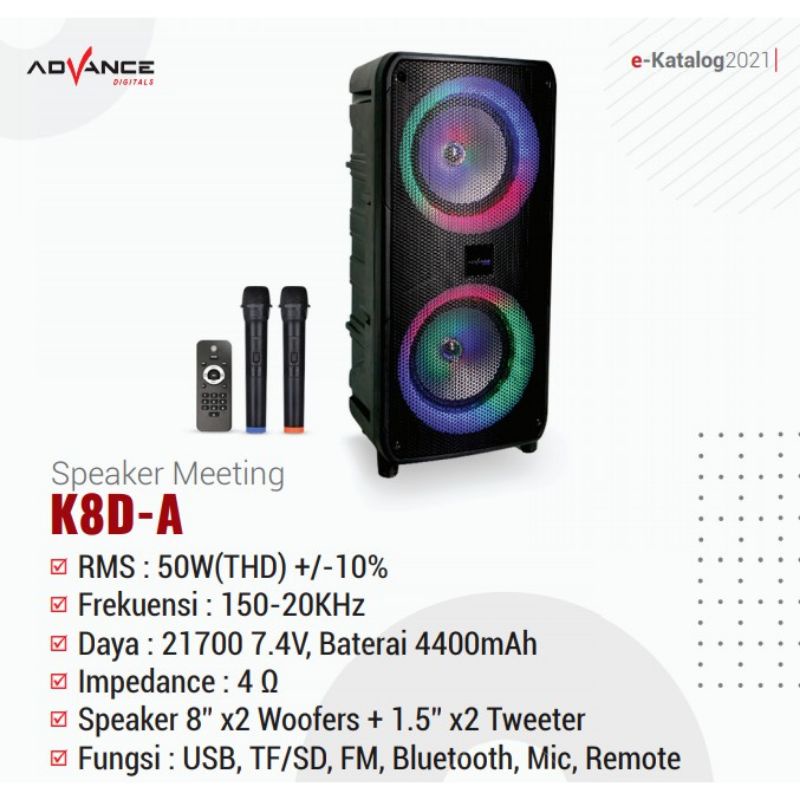 SPEAKER  K8DA ADVANCE