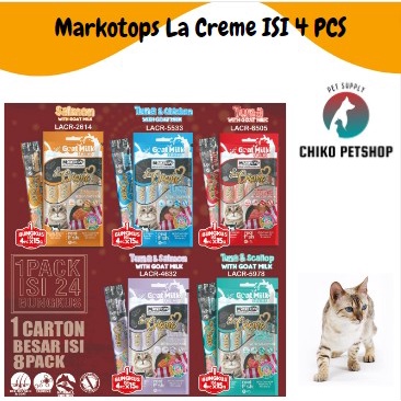 Markotops La Creme Cat Liquid Snack Markotop 15grx4pcs | Markotop creamy Isi 4