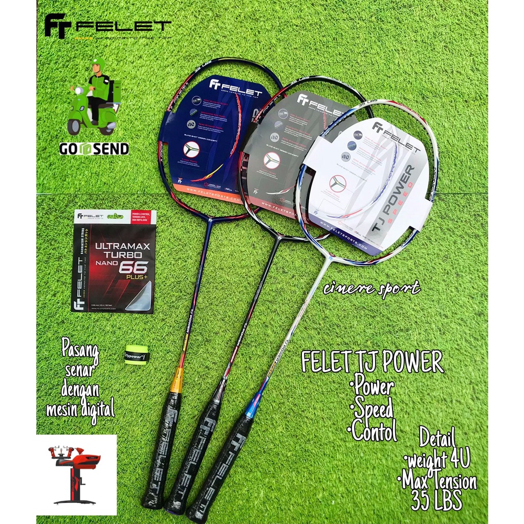 Raket Badminton FELET TJ POWER SPEED CONTROL Tj Power Original