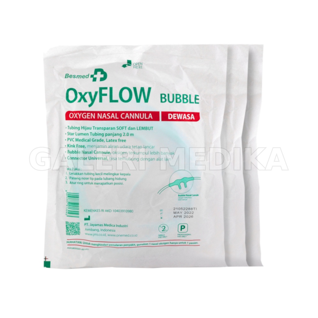 Selang Oxygen / Selang Oksigen Oxyflow Nasal Oxygen Cannula Dewasa