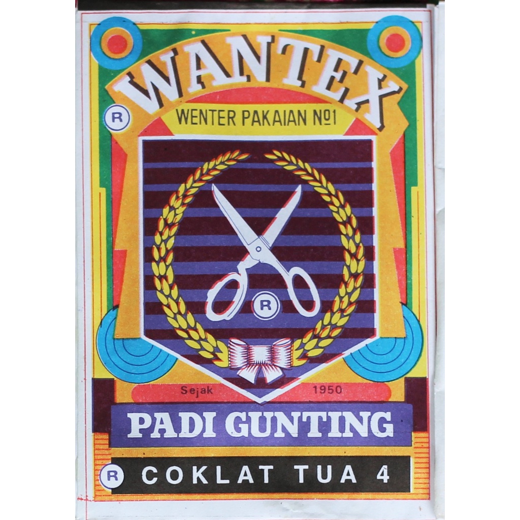 Wantex Wenter Pewarna Pakaian/Kain Padi Gunting Original  Sumbo No.1 Terpercaya Sejak 1950 Tidak Lun