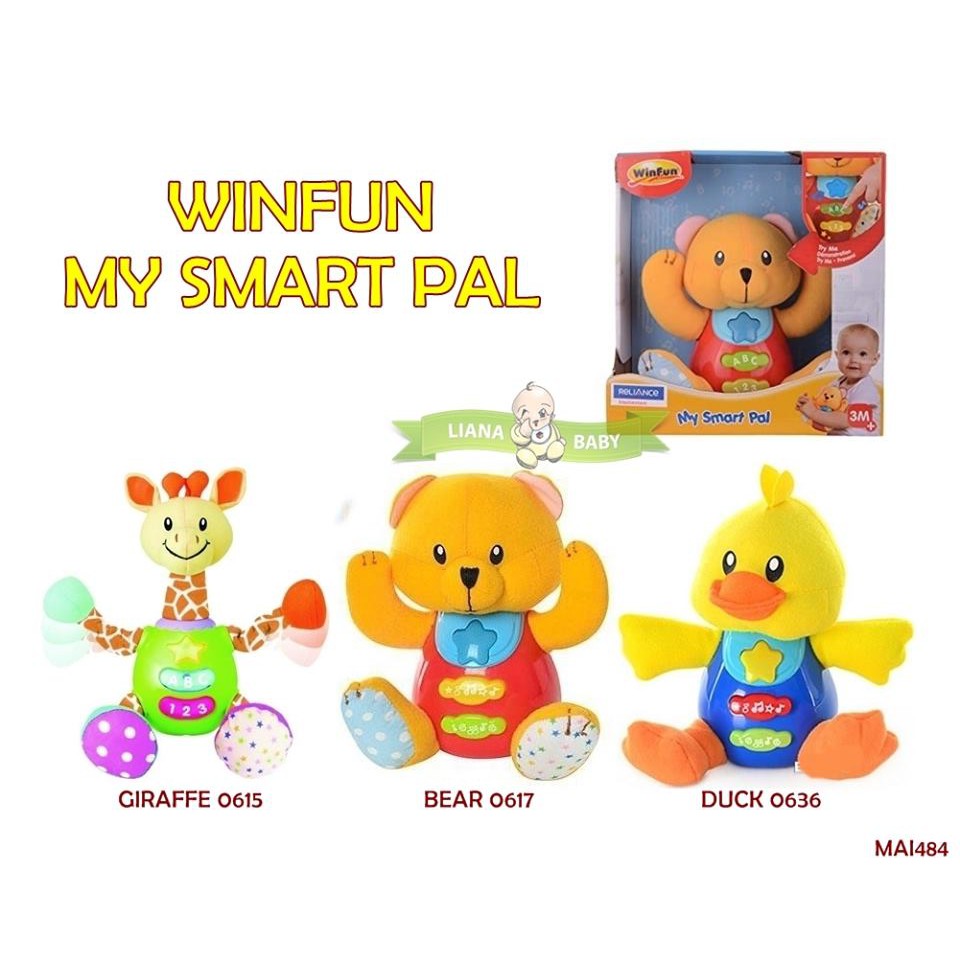 MAI484 MAINAN BONEKA WINFUN MY SMART PAL GIRAFFE 0615 BEAR 0617 DUCK 0636