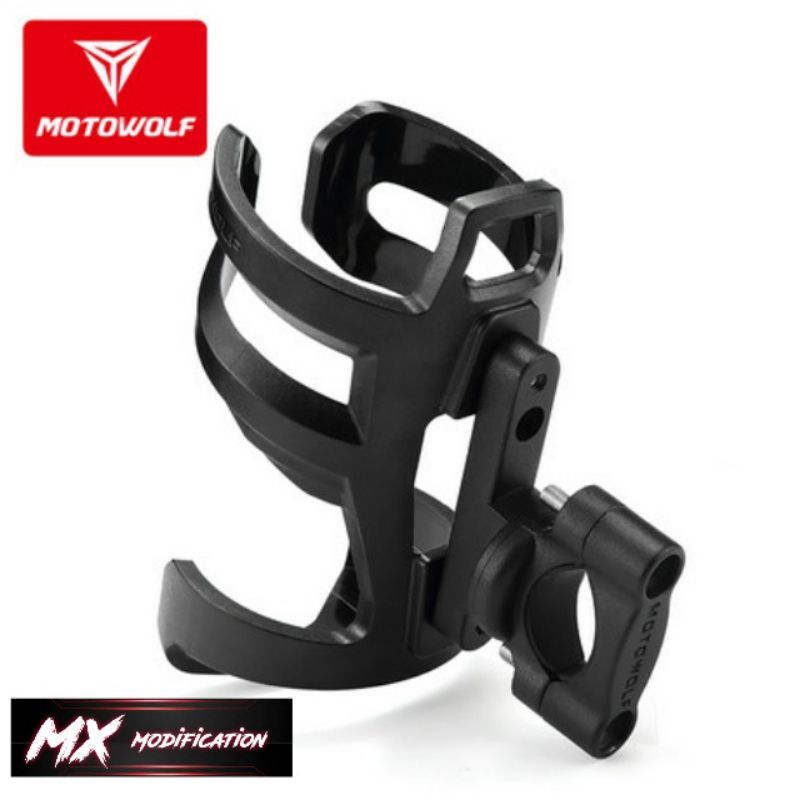 MOTOWOLF bracket holder botol minum distang motor dan sepeda premium