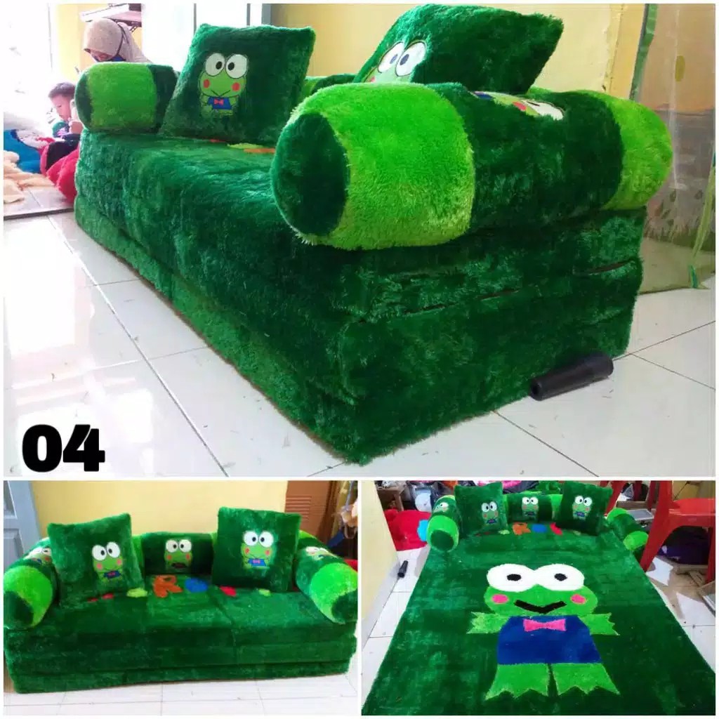 Kasur lipat bulu rasfur 10 cm karakter