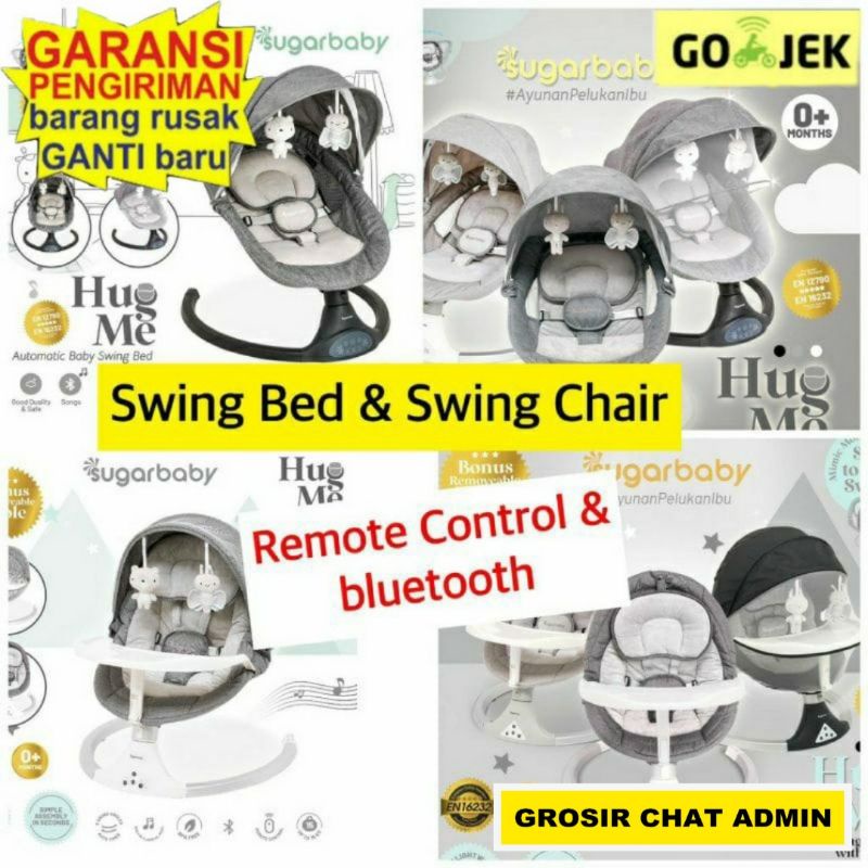 Sugarbaby HUG ME Automatic Baby Swing chair with table ayunan bayi swing sugarbaby