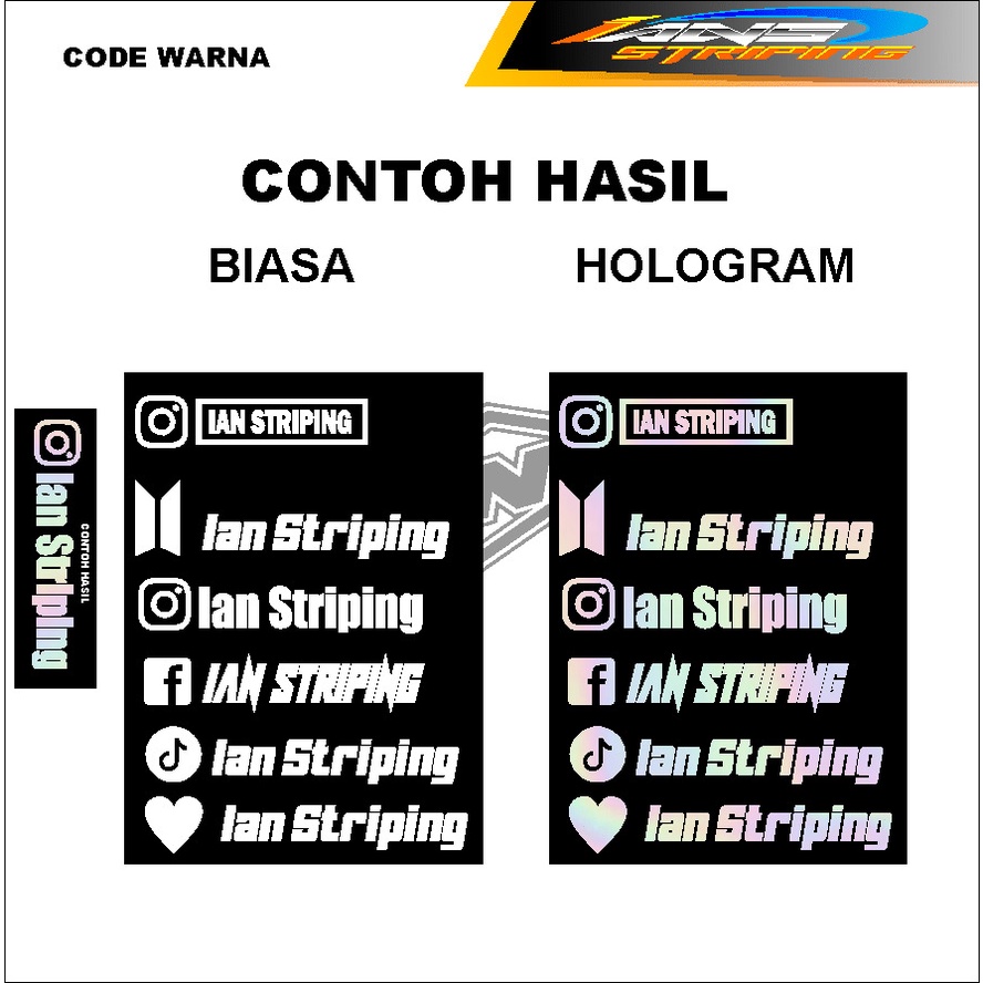 

STIKER HOLOGRAM CUSTOM NAMA LATIN / STIKER CUSTOM TULISAN / STIKER CUTTING NAMA TANPA MINIMAL ORDER