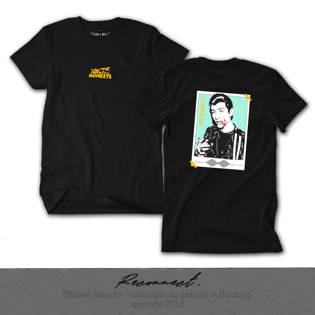 Reconnect Kaos Band Alex Turner Arctic Monkey - Gratis Tambah Nama - Unisex Anak / Dewasa