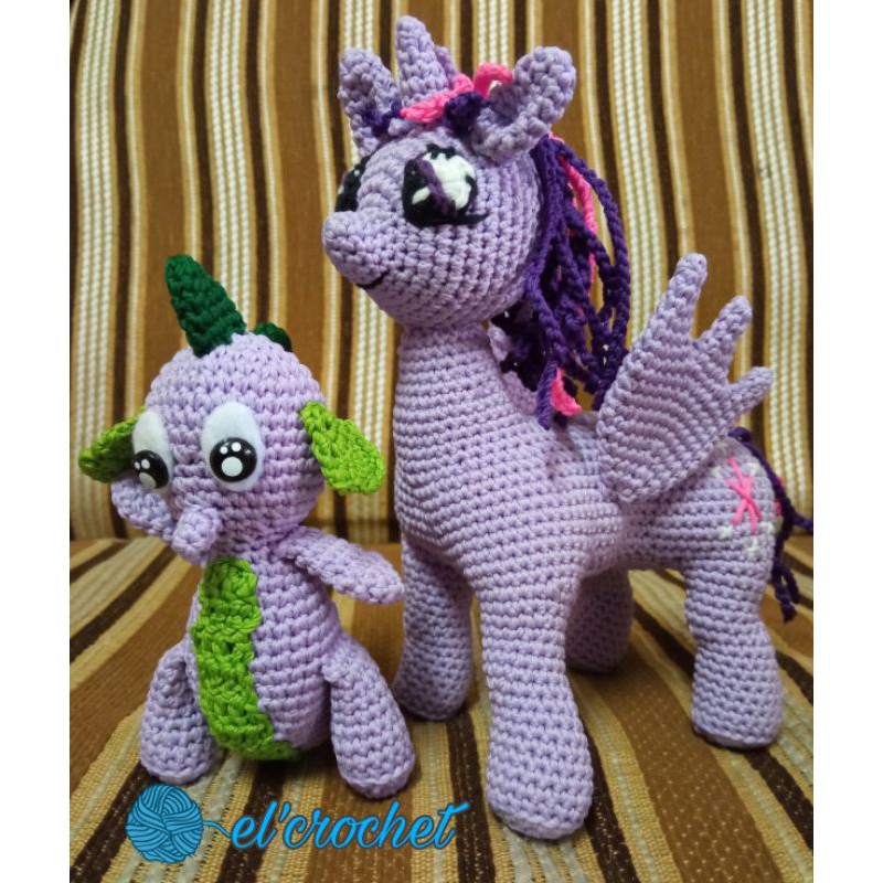 Amigurumi (boneka rajut) my little pony twilight sparkle spike