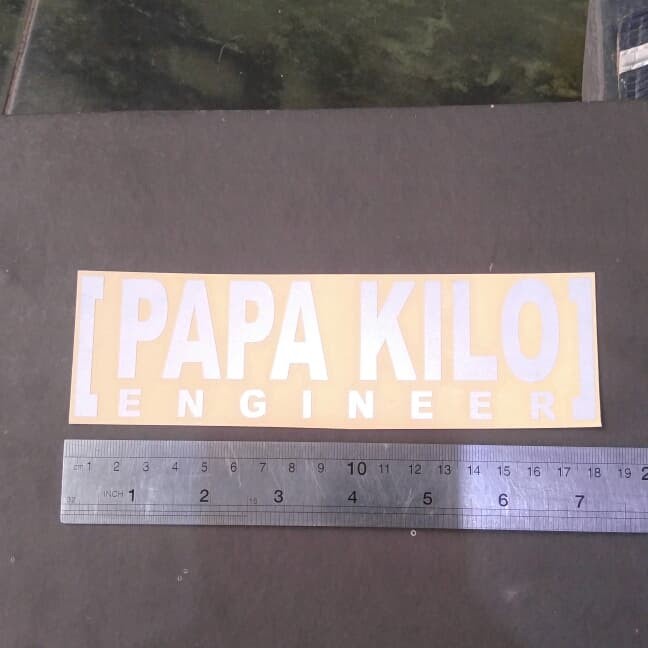 

Cantik Cutting Sticker Papa Kilo Enginer Hemat