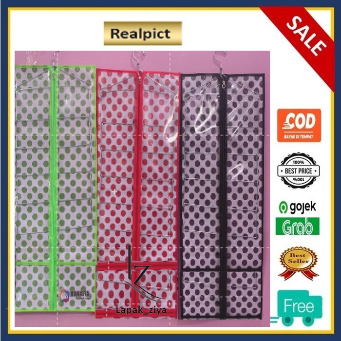 RAK JILBAB JUMBO MOTIF BUNGA | RAK HIJAB | TEMPAT HIJAB JUMBO GANTUNGAN PLUS HANGER | RAK KERUDUNG