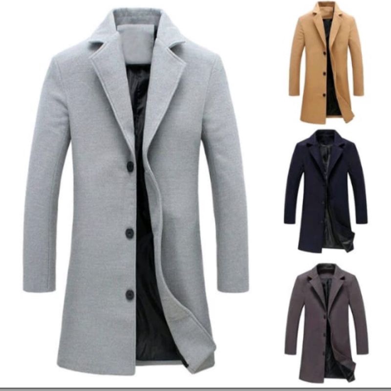NEW MANTEL MUSIM DINGIN LONGCOAT PRIA JAS BLAZER JUBAH PRIA JAKET