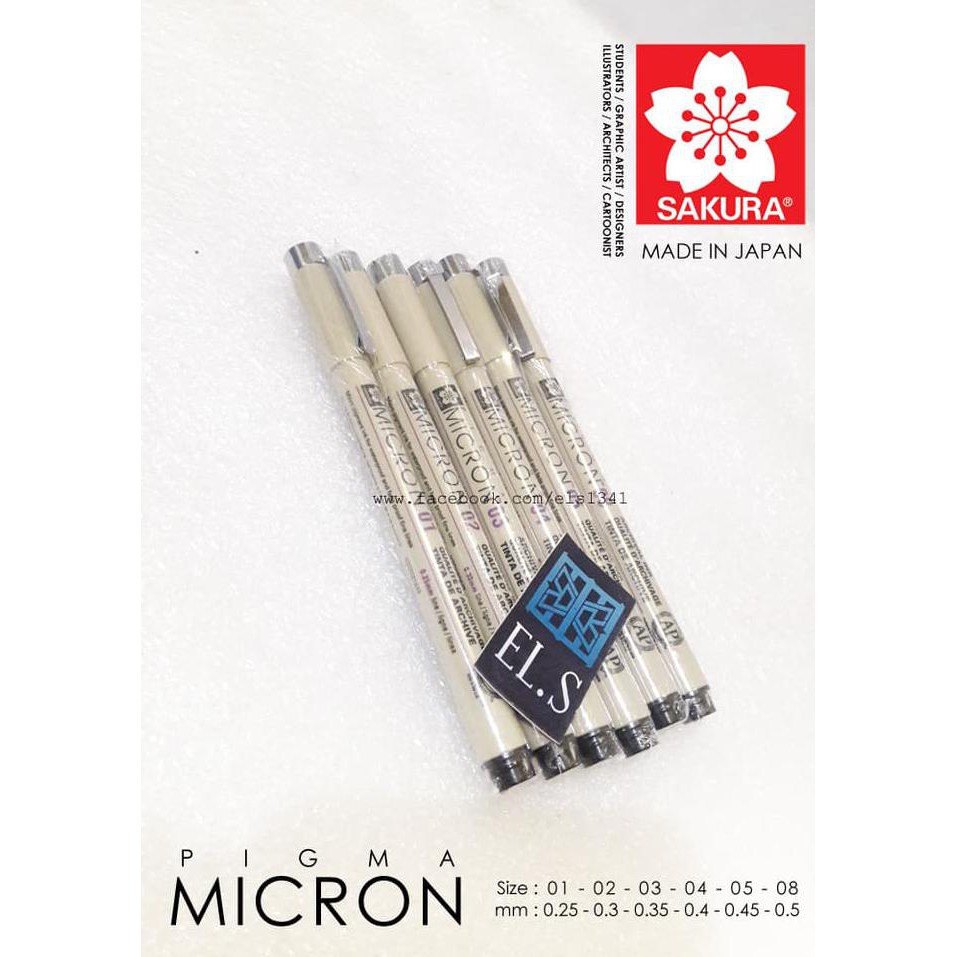 

HOT SALE Sakura Pigma Micron Pen 01-08 Terjamin