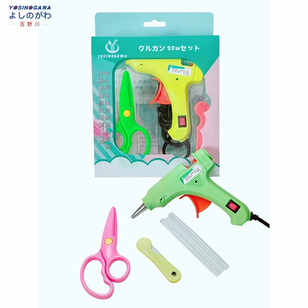 PAKET GLUE GUN LEM TEMBAK 20W ~ FREE LEM (ISI 3PCS)-YOSINOGAWA