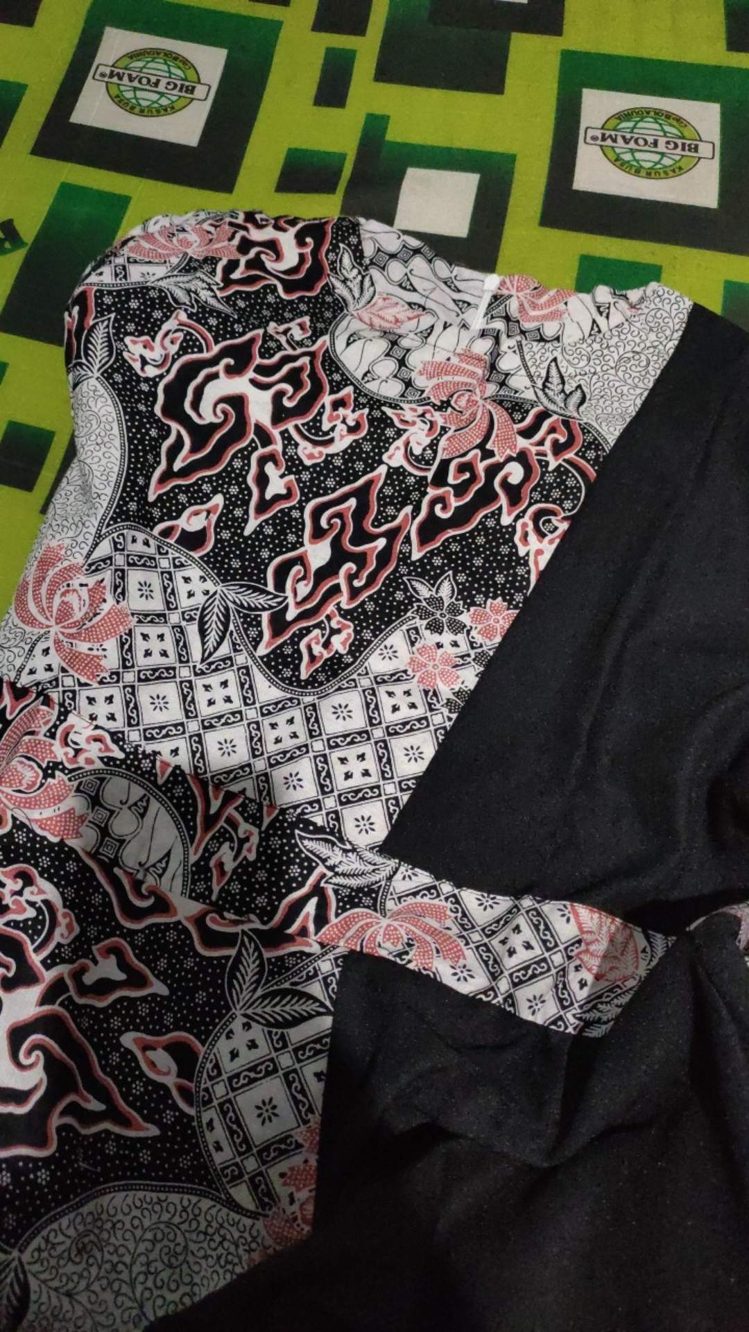 Tey-17 Batik Wanita Asj Sa Hrb026 Kenongo Kemeja Tosca Pendek