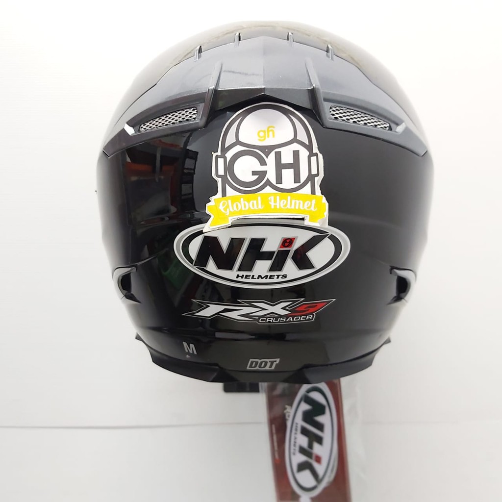 HELM FULL FACE NHK RX9 NHK RX-9 SOLID BLACK METALIC