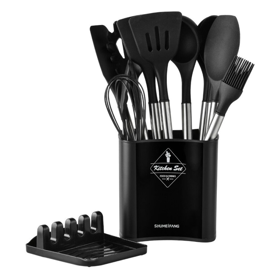 Square Bucket Utensil Set 13pcs