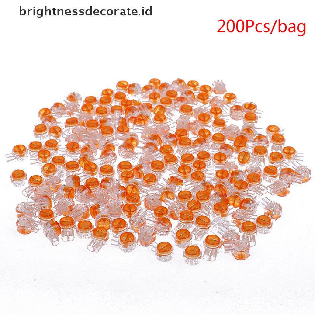 200pcs K1 2 ports gel splice UY wire connector Bahan Plastik Warna orange