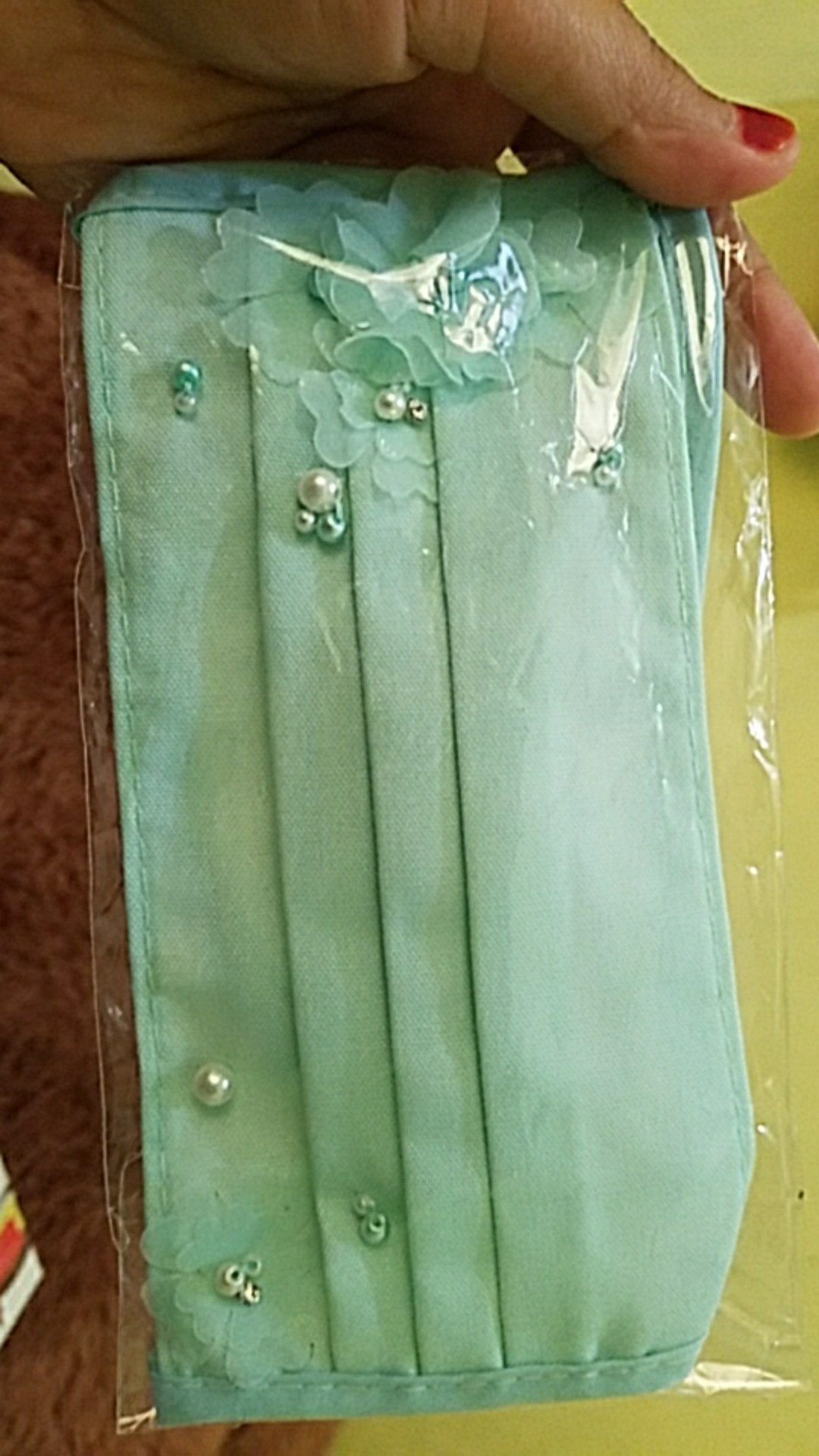 Masker Hijab Headloop Kain Oxford Fashion Organza