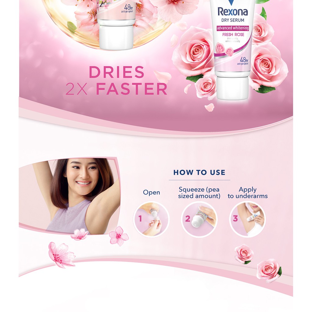 ★ BB ★ REXONA Deodorant Dry Serum | Fresh Rose | Fresh Sakura